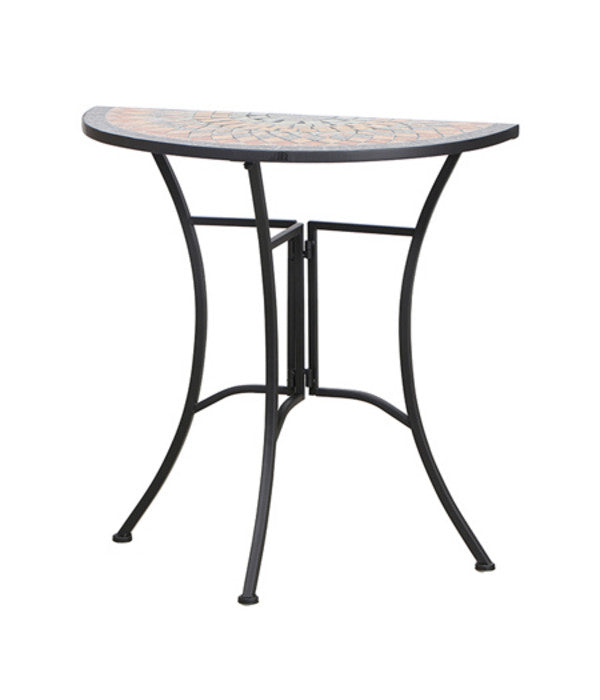  Siena Garden Anstelltisch Prato, Halbrund, Ca. B35,5/H71,5 Cm