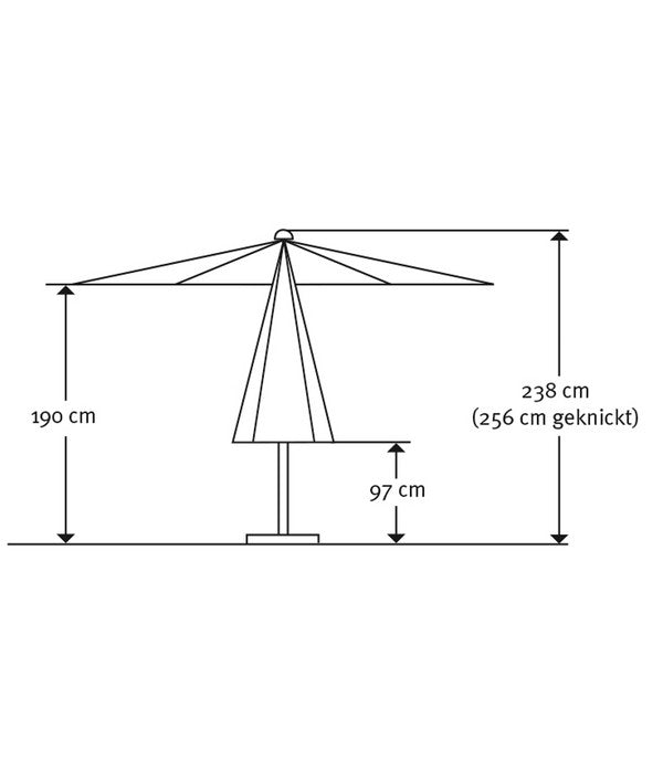  Schneider Sonnenschirm Blacklight, Rund, Ca. Ø270 Cm