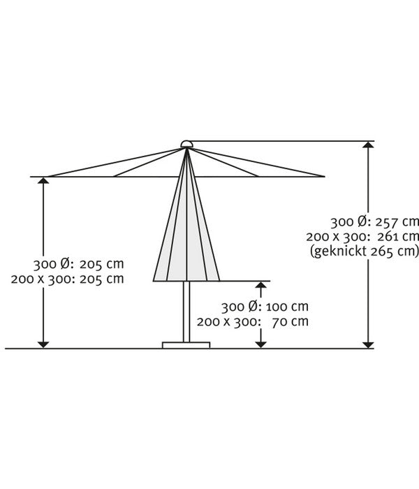  Schneider Classics Sonnenschirm Malaga, Rechteckig, Ca. B300/T200 Cm
