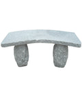  Dehner Granit-Gartenbank, Gebogen, 2-Sitzer