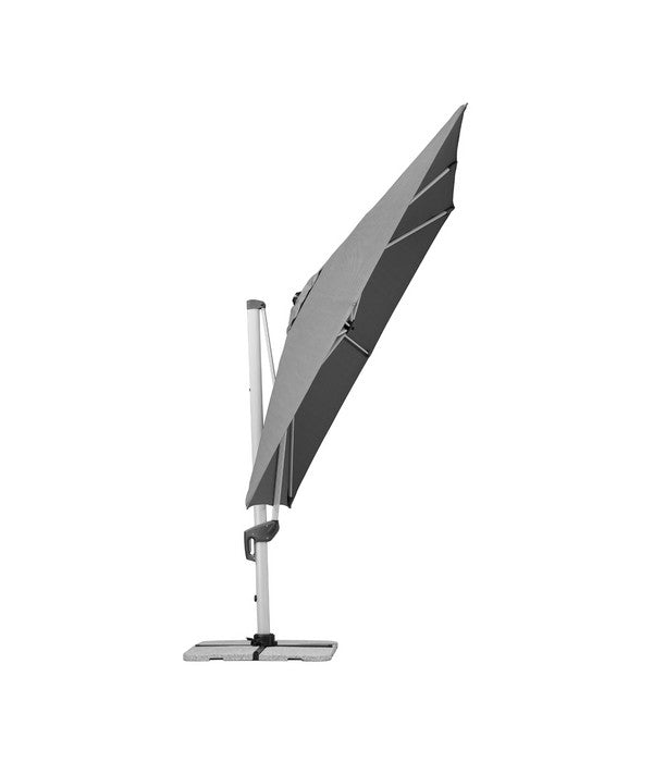  Schneider Premium Ampelschirm Monaco, Granitgrau, Quadratisch, Ca. B300/T300 Cm