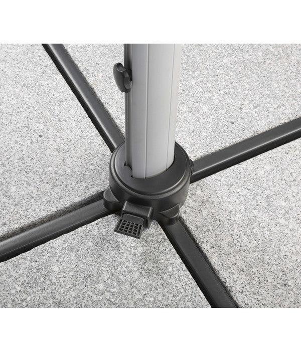  Schneider Premium Ampelschirm Monaco, Granitgrau, Quadratisch, Ca. B300/T300 Cm