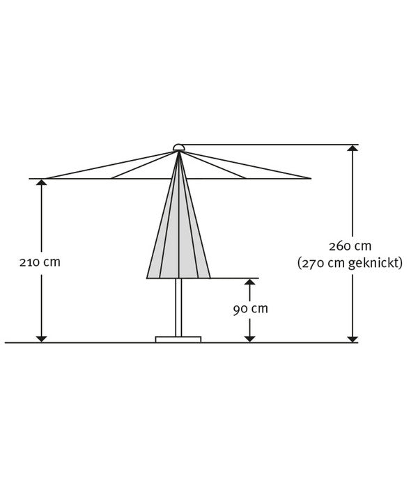  Schneider Sonnenschirm Harlem, Rund, Ca. Ø270 Cm