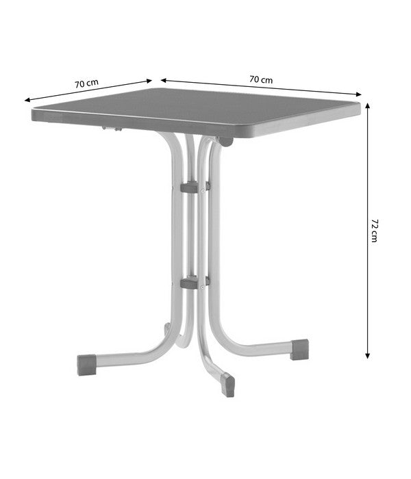  Sieger Boulevard-Klapptisch Mecalit®-PRO, Ca. B70/H72/T70 Cm