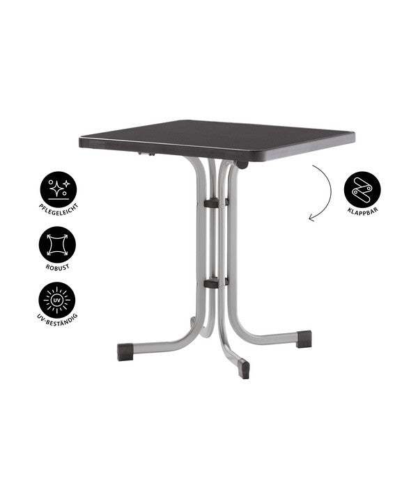 Sieger Boulevard-Klapptisch Mecalit®-PRO, Ca. B70/H72/T70 Cm