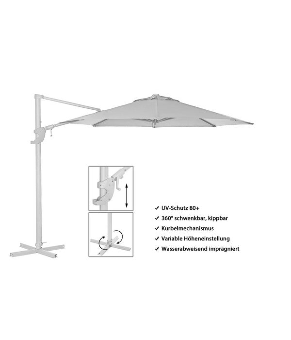  Dehner Ampelschirm Zypern, Rund, Ca. Ø 300 Cm
