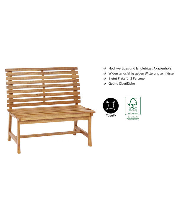  Dehner Akazienbank Paisley, 2-Sitzer