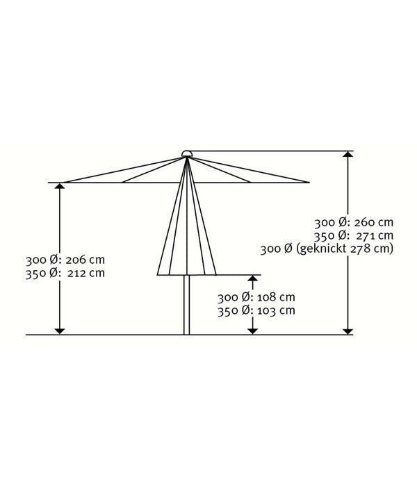  Schneider Sonnenschirm Adria, Rund, Ca. Ø300 Cm
