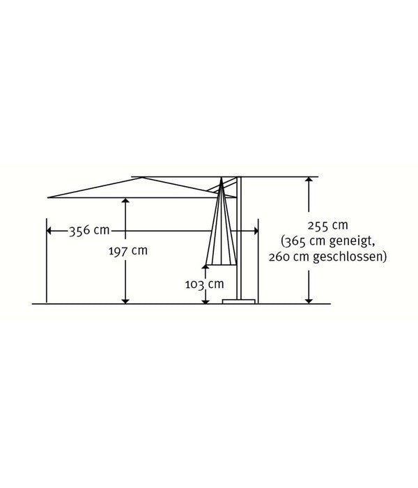  Schneider Schirm Rhodos Blacklight, Rund, Ca. Ø300 Cm
