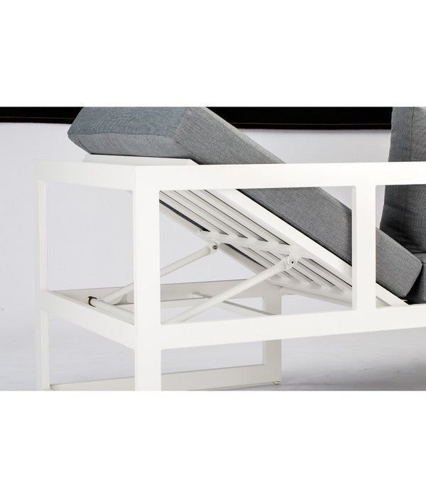  Best 3-teilige Loungegruppe Rhodos, Aluminium, Weiß/grau