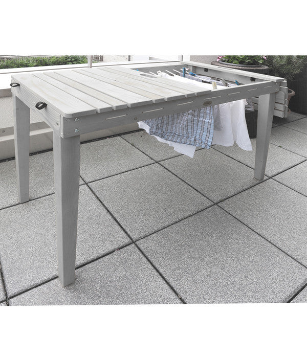  Habau Balkontisch Mit Wäscheleine, Ca. B106/H75/T60 Cm