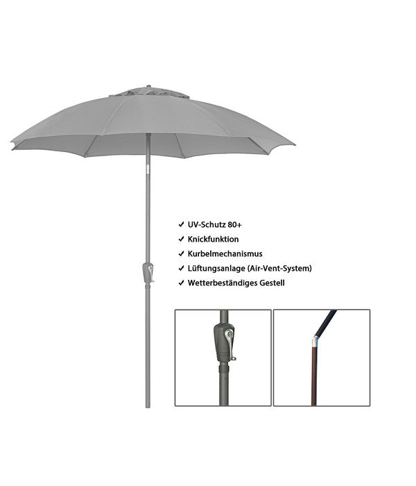  Dehner Sonnenschirm Kos, Rund, Ca. Ø220 Cm