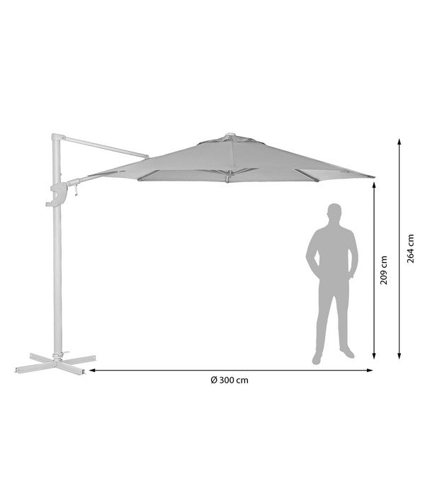  Dehner Ampelschirm Zypern, Rund, Ca. Ø 300 Cm