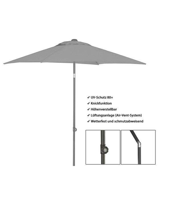  Dehner Sonnenschirm Andros, Rechteckig, Ca. B210/T150 Cm