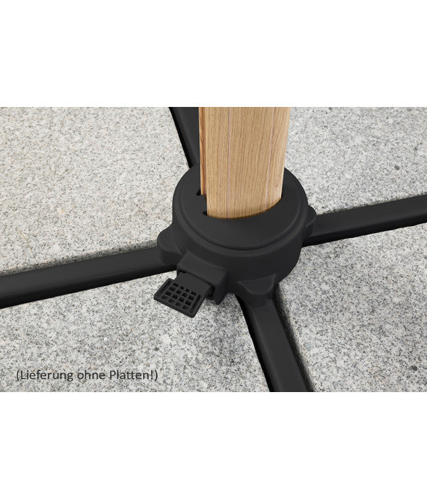  Schneider Ampelschirm Rhodos Twist Woody, Anthrazit, Rechteckig, Ca. B300/T360 Cm