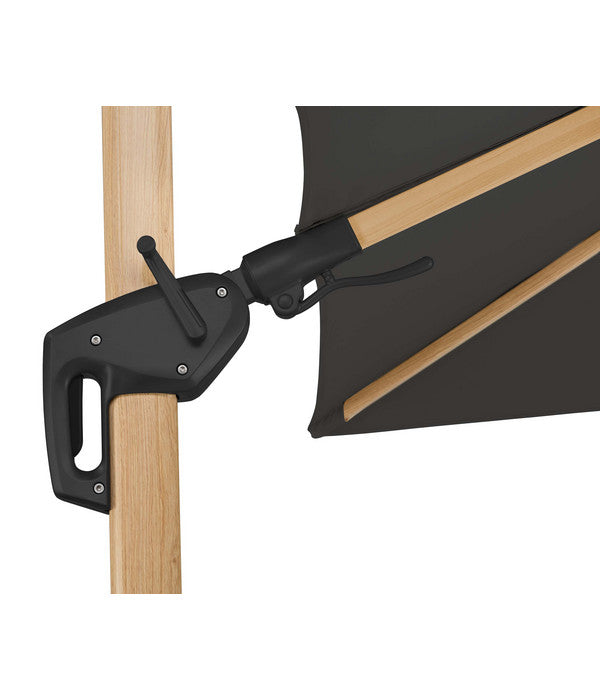  Schneider Ampelschirm Rhodos Twist Woody, Anthrazit, Rechteckig, Ca. B300/T360 Cm