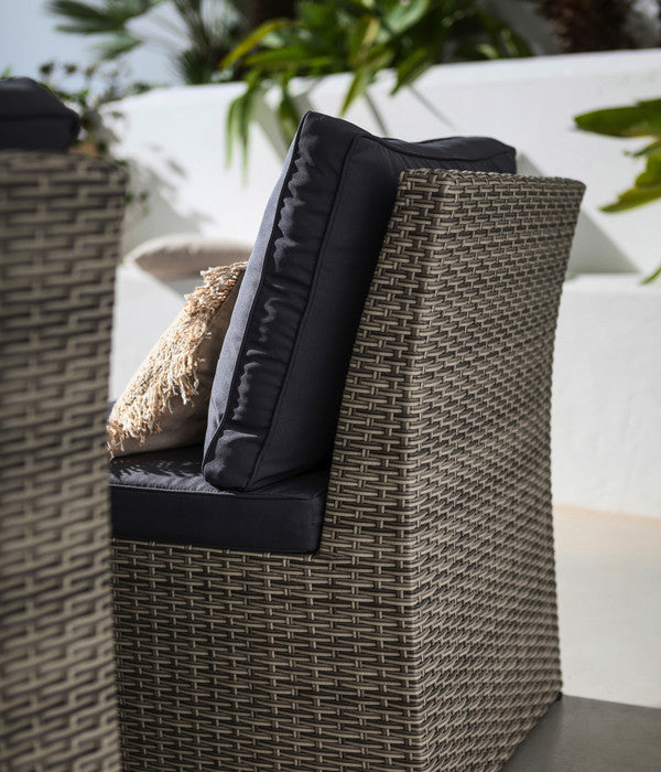  Dehner Geflecht-Lounge Rom, 4-teilig