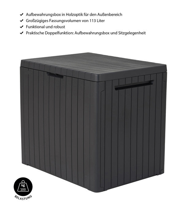 Keter Aufbewahrungsbox City Box, 113 Liter, Ca. B41,6/H51,6/T57 Cm