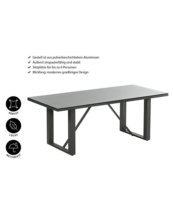  Dehner Alutisch Monaco, Ca. B200/H73/T90 Cm