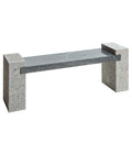 Dehner Granit-Gartenbank, Ca. B120/H45/T30 Cm, Grau