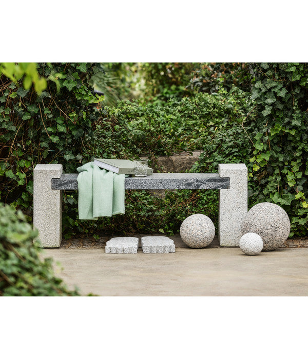  Dehner Granit-Gartenbank, Ca. B120/H45/T30 Cm, Grau
