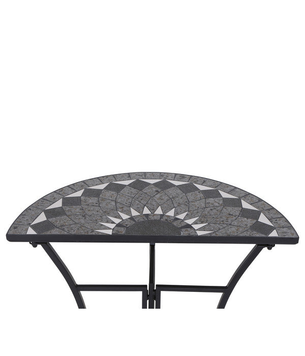  Siena Garden Mosaiktisch Como Halbrund, Ca. B35/H71/T70 Cm