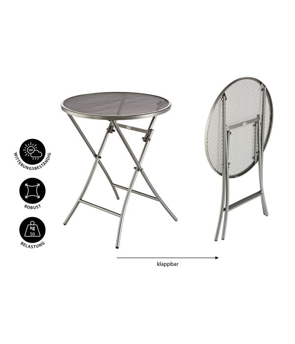  MWH Klapptisch Cafe Latte, Ca. Ø60/H72 Cm