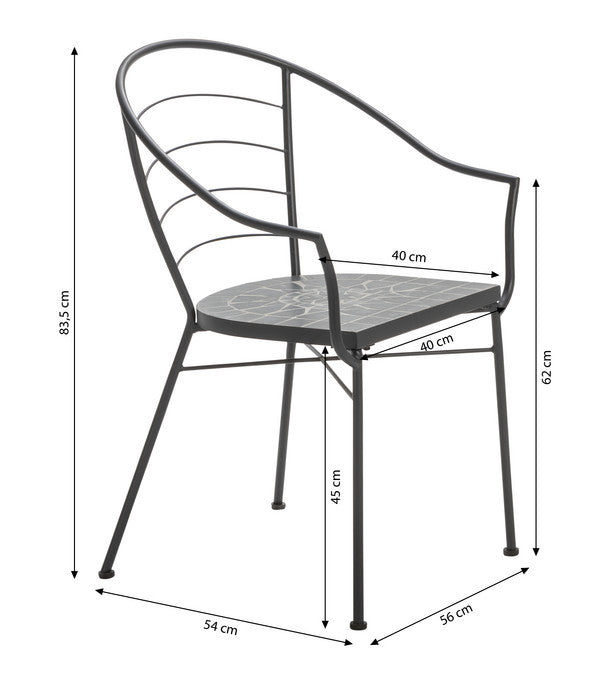  Dehner Mosaiksessel Madeleine