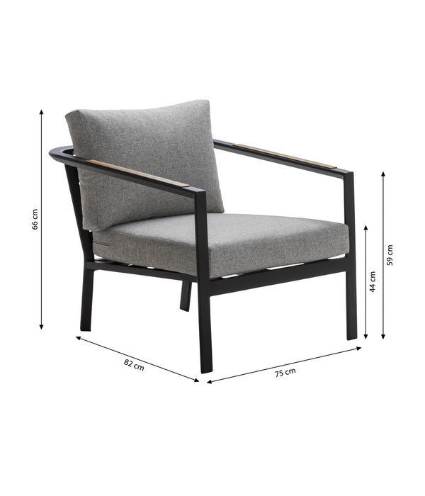  Dehner Alu-Lounge New York, 4-teilig