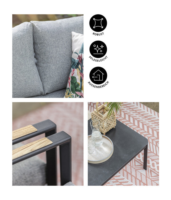  Dehner Alu-Lounge New York, 4-teilig