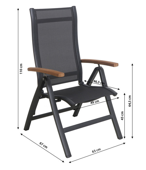  Dehner Klappsessel Chicago Wood