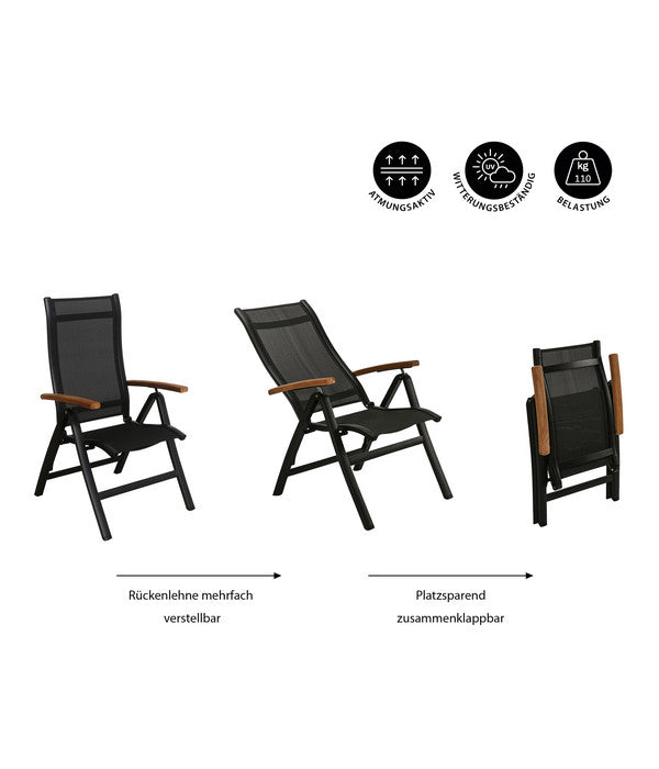  Dehner Klappsessel Chicago Wood