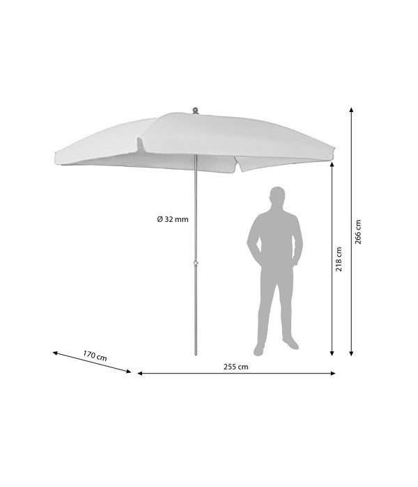  Dehner Sonnenschirm Keros, Rechteckig, Ca. B255/T170 Cm