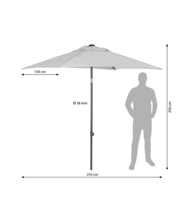  Dehner Sonnenschirm Andros, Rechteckig, Ca. B210/T150 Cm