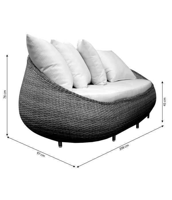 Dehner Geflechtlounge Avani, 4-teilig