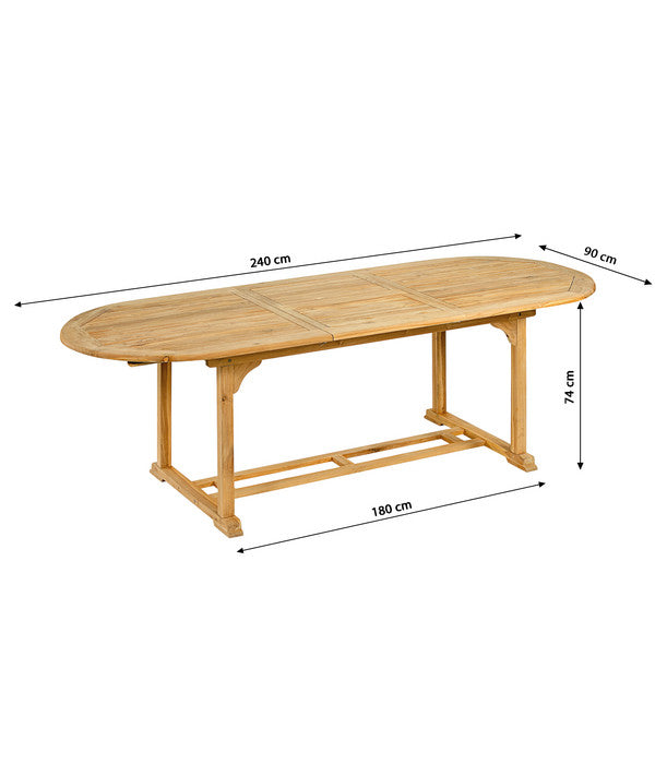  Dehner Ausziehtisch Havanna, Ca. B180-240/H74/T90 Cm
