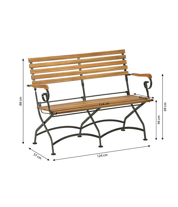  Dehner Klappbank Tegernsee, 2-Sitzer
