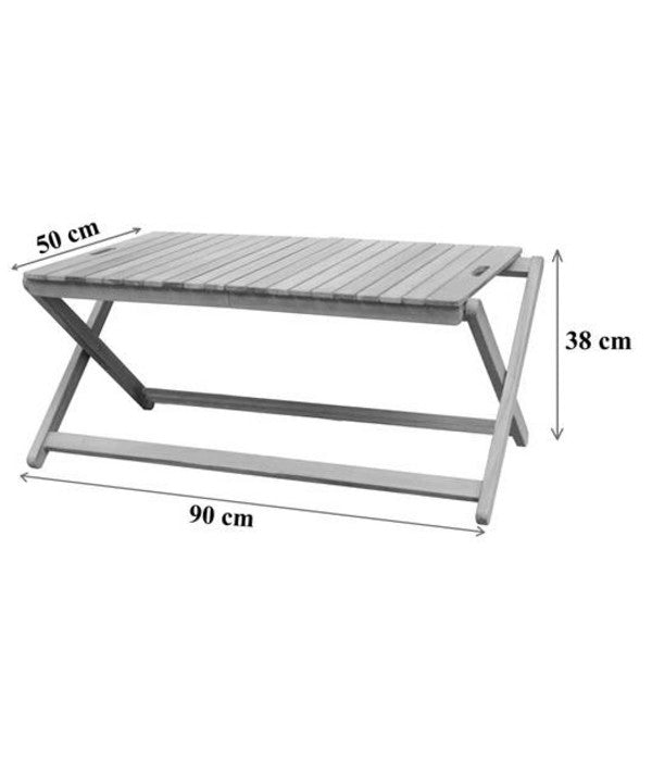  Dehner Tablett-Tisch Macao, Ca. B90/H38/T50 Cm