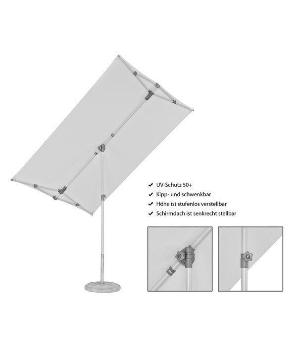  Sun Comfort Sonnenschirm Flex-Roof, Rechteckig, Ca. B210/T150 Cm