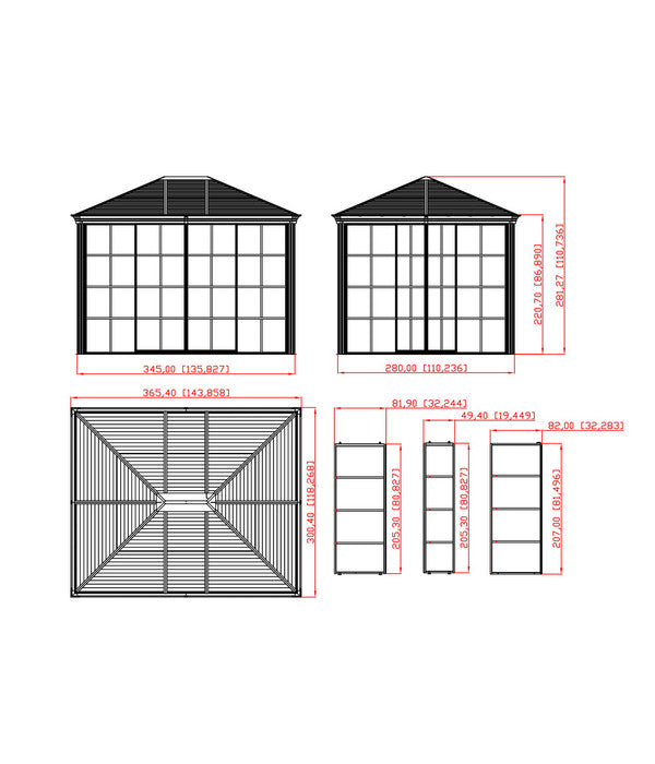  Sojag Pavillon Striano 10x12
