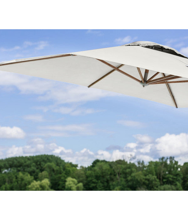  Dehner Ampelschirm Zypern, Holzoptik, Quadratisch, Ca. B300/T300 Cm
