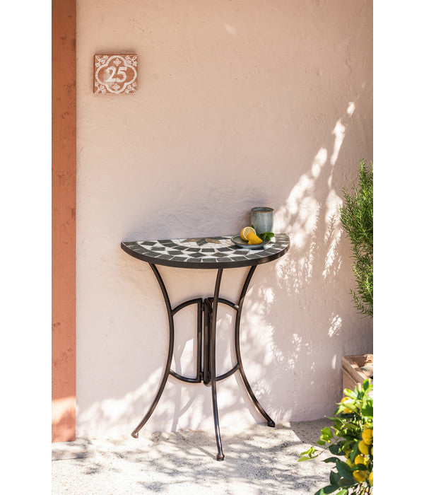  Dehner Mosaiktisch Diana Halbrund, Ca. B60/H72,5/T31,5 Cm