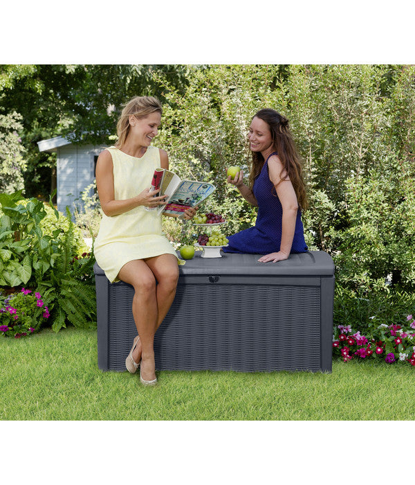  Keter Aufbewahrungsbox Borneo, 416 Liter, Ca. B130/H63/T70 Cm