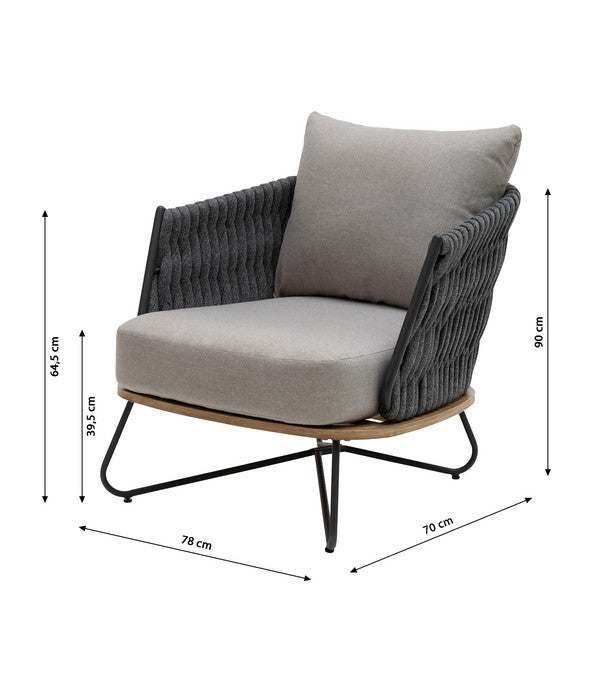  Dehner Gartenlounge Monte Carlo, 4-teilig