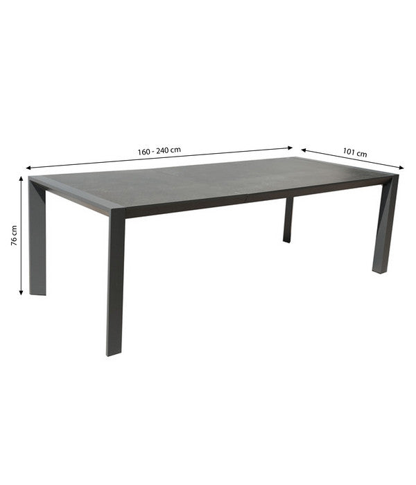  Dehner Ausziehtisch Cleveland, Ca. B160-240/H76/T101 Cm