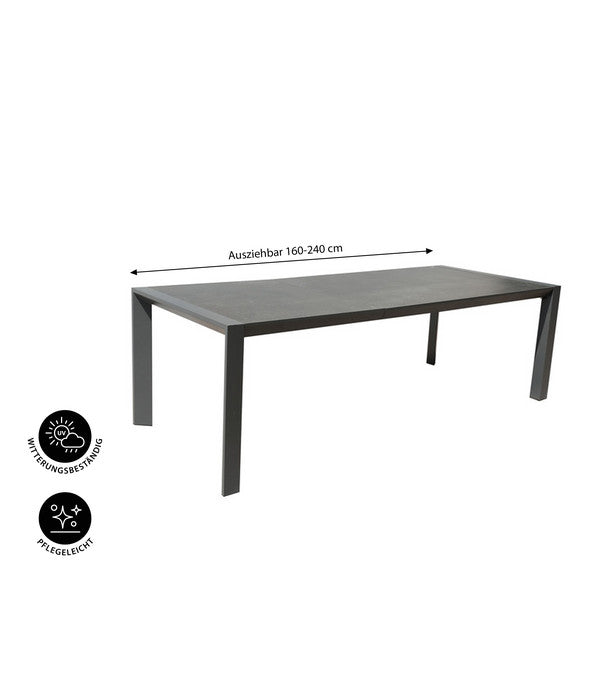 Dehner Ausziehtisch Cleveland, Ca. B160-240/H76/T101 Cm