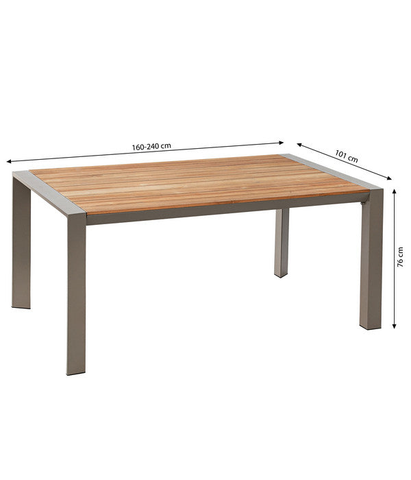  Dehner Holz-Ausziehtisch Cleveland, Ca. B160-240/H76/T101 Cm