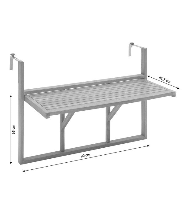  Dehner Balkonhängetisch, Ca. B90/H65/T41,7 Cm
