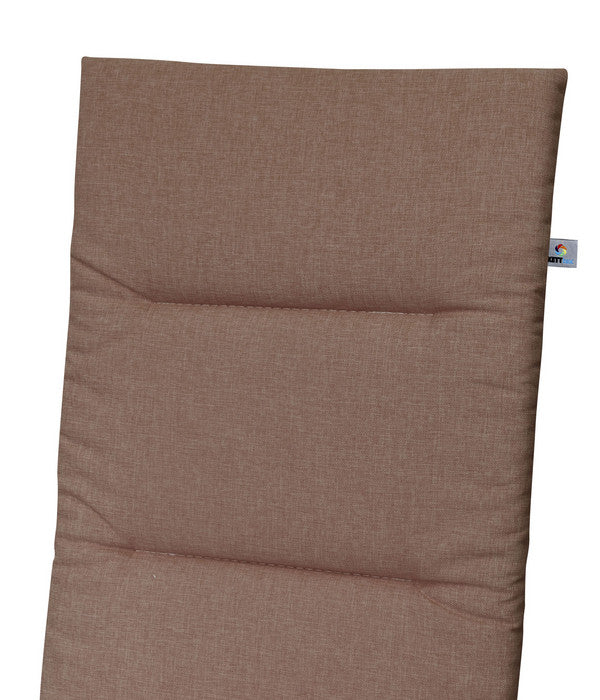  KETTtex Hochlehnerpolster Lindos Taupe, Ca. B120/H4/T50 Cm