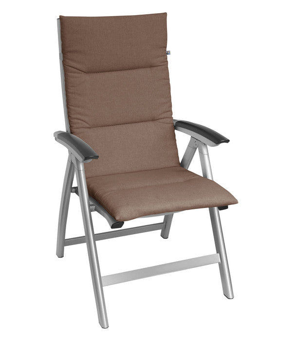  KETTtex Hochlehnerpolster Lindos Taupe, Ca. B120/H4/T50 Cm